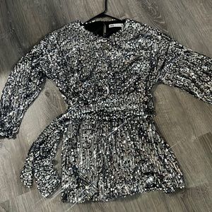 Zara sequin dress size large - worn once for an event